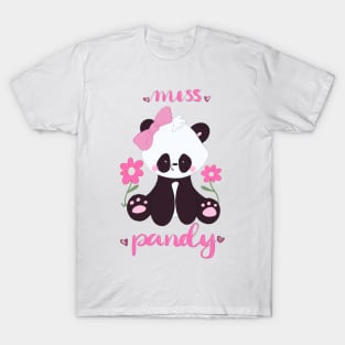 Miss Pandy - Cute Panda Design - Onesie Design- Onesies for Babies T-Shirt
